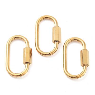 Ion Plating(IP) 304 Stainless Steel Screw Carabiner Lock Charms