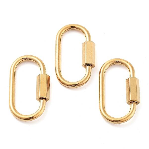 Ion Plating(IP) 304 Stainless Steel Screw Carabiner Lock Charms