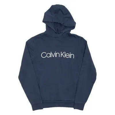 CALVIN KLEIN Womens Blue Hoodie Pullover M