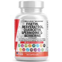 Clean Nutraceuticals Fisetin 2500mg Quercetin 1000mg Resveratrol with Spermidine Wheat Germ Extract - Health Dietary Suppleme...