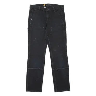 CARHARTT Carpenter Workwear Womens Jeans Black Slim Straight W29 L29