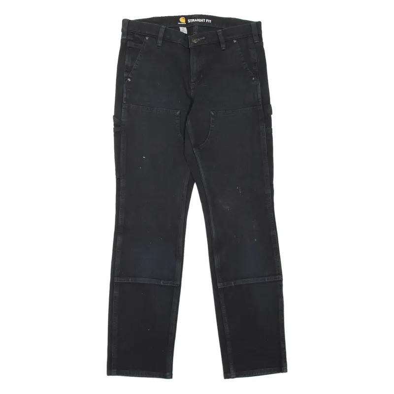 CARHARTT Carpenter Workwear Womens Jeans Black Slim Straight W29 L29