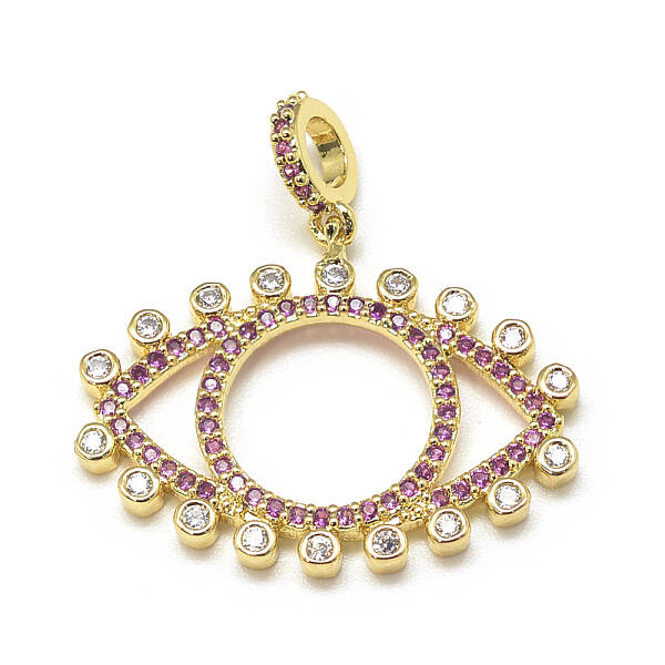 DIY Brass Micro Pave Cubic Zirconia Pendants