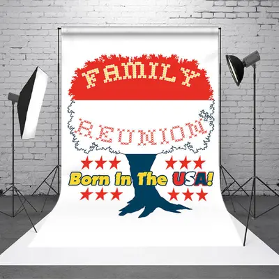 Born In The Usa Stars Tree Family Reunion Backdrop