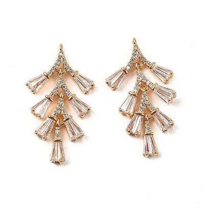 Brass Micro Pave Cubic Zirconia Pendants