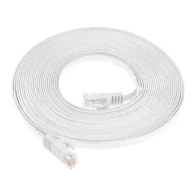 43081 Monoprice Cat6 Ethernet Patch Cable Flat FLEXboot Snagless RJ45 550MHz UTP Pure Bare Copper 30AWG 25ft White