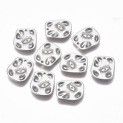 Brass Micro Pave Clear Cubic Zirconia Charms