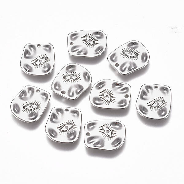 Brass Micro Pave Clear Cubic Zirconia Charms
