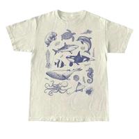 Vintage 90s Tattoo Sea Animal Tshirt, Retro Ocean Nature Shirt, Sealife, Ocean, Whale, Orca, Turtle, Dolphin Shirt, Unisex Re...