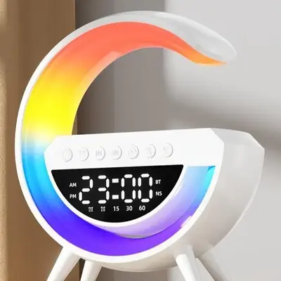 AKLLCCR 7in1 RGB MultiFunction Wireless Speaker, Bluetooth Rechargeable Audio, Wireless Charging Station for Smartphone, A...