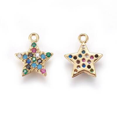 Brass Cubic Zirconia Charms