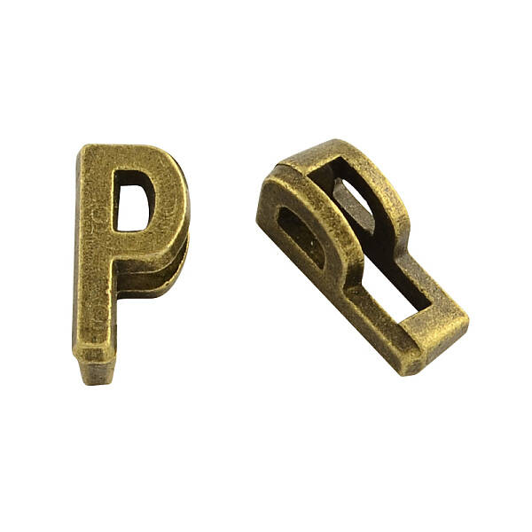 Tibetan Style Alloy Letter Slide Charms