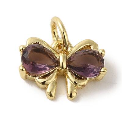 Brass Micro Pave Cubic Zirconia Pendants
