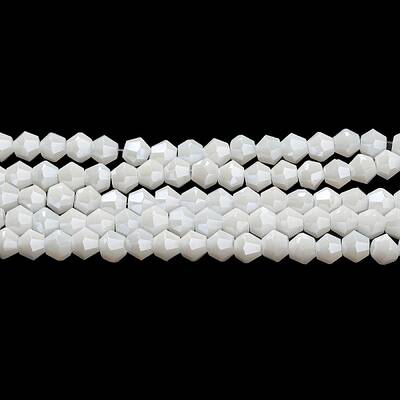 Opaque Solid Color Electroplate Glass Beads Strands
