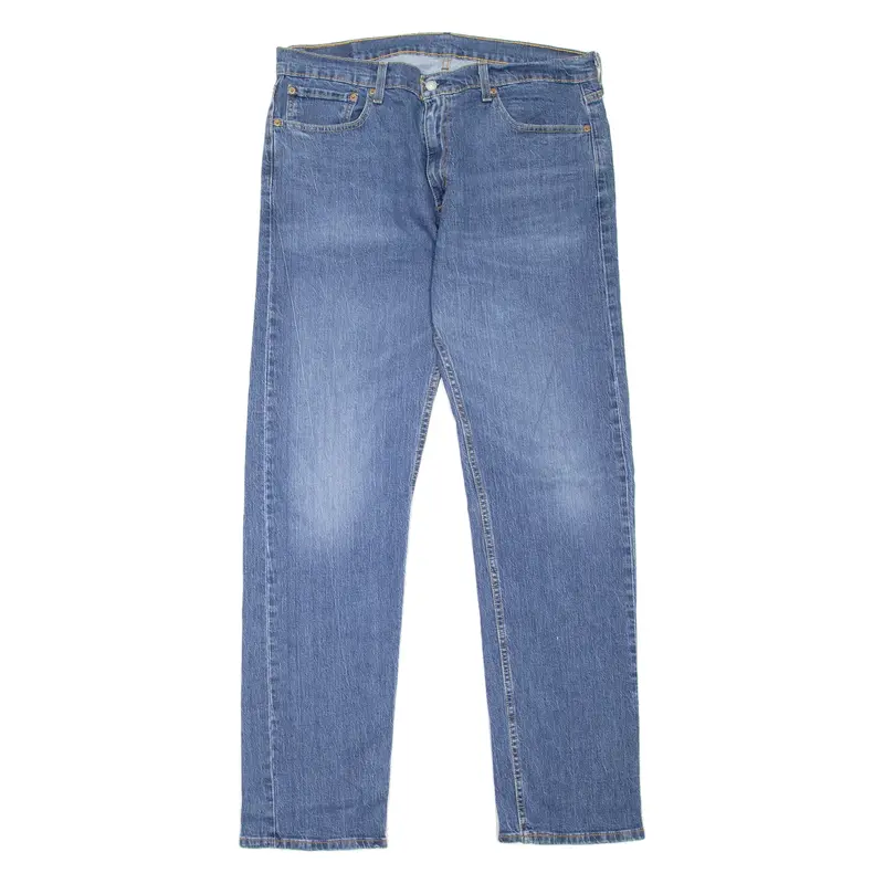 LEVI'S 505 Jeans Mens Blue Regular Straight Stone Wash W36 L34