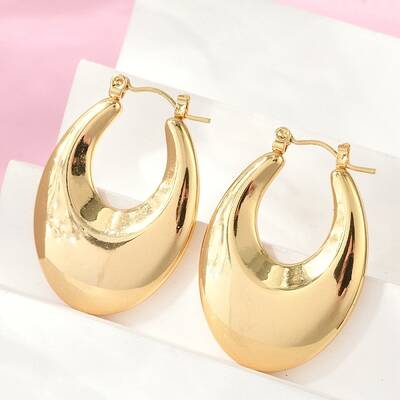 304 Stainless Steel Rhinestone Hoop Earrings for Women