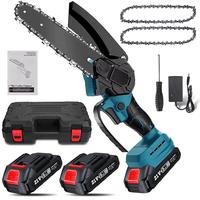 Mini Chainsaw - Portable Electric Cordless Pruning Saw with Upgraded Copper Motor,20V 1500mAh Rechargeable Battery, Lightweig...