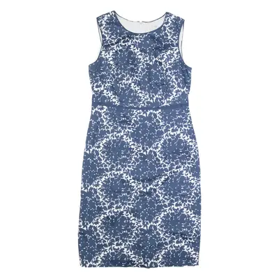 BODEN Womens Pencil Dress Blue Floral Sleeveless Knee Length UK 12