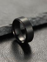 Plain Stainless Steel Couple Rings for Women, Summer Daily Streetwear Hip Hop Goth Jewelry for Women Men, Clean Girl Accessor...