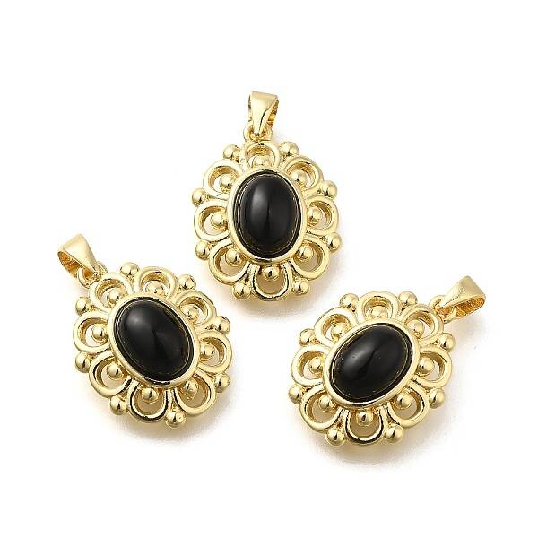 Natural Black Onyx(Dyed & Heated) Pendants