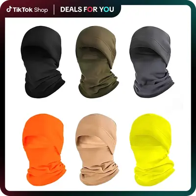 Fitted Windproof Hat and Breathable Windproof Face Mask, Polar Fleece Balaclava Hood for Cycling and Skiing - Stay Warm, Prot...