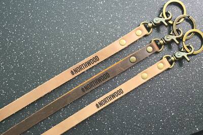 BUSINESS LOGO Leather LANYARD, Custom Leather Lanyard