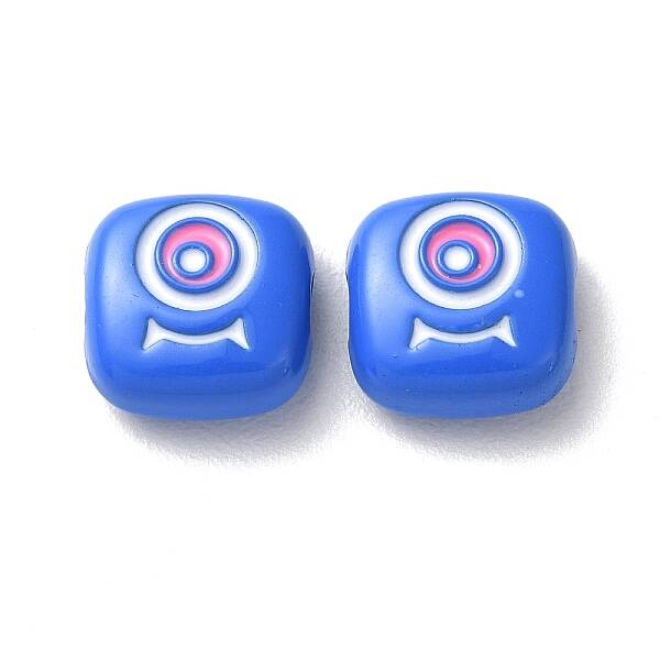 Spray Painted Alloy Enamel Beads