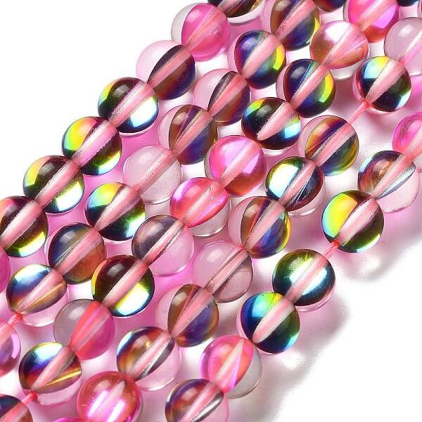 Synthetic Moonstone Beads Strands