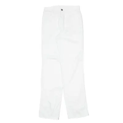 IZOD LACOSTE Trousers White Regular Wide-Leg Girls W26 L32