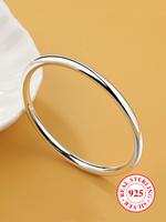 S925 Sterling Silver Simple Plain Color Wedding Rings, Fashion Accessories for Women & Girls, Trendy All-match & Exquisite Je...