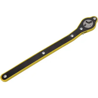 Labor Saving Long Handle Ratchet Wrench, 13.4in Steel Ratchet Spanner Strong Tool Hard Wrench for Wheel Tire Removal Repair