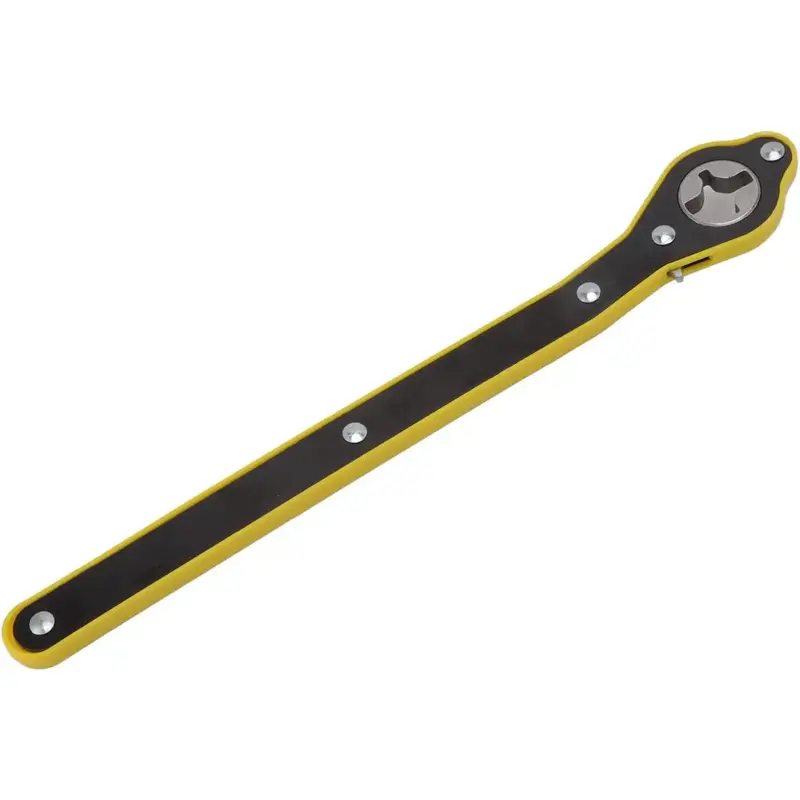 Labor Saving Long Handle Ratchet Wrench, 13.4in Steel Ratchet Spanner Strong Tool Hard Wrench for Wheel Tire Removal Repair