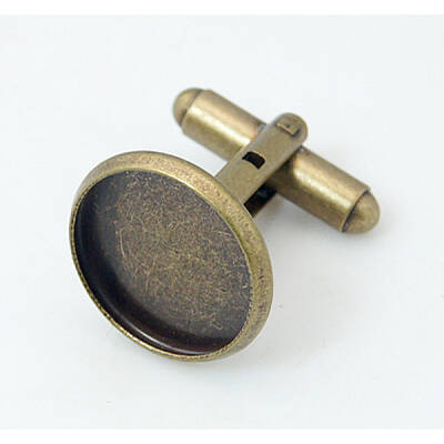 Antique Bronze Brass Cuff Button