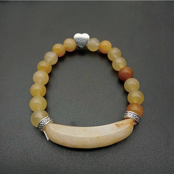 Natural Tiger Eye Beaded Stretch Bracelets