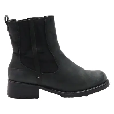 CLARKS Chelsea Boots Black Leather Womens UK 5