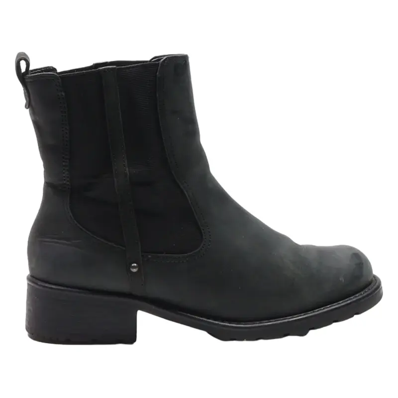 CLARKS Chelsea Boots Black Leather Womens UK 5