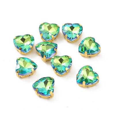 Heart Sew on Rhinestone