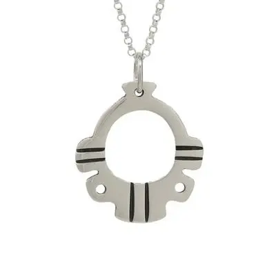 Spirit Way Sterling Silver Necklace - with Diamond Cut Chain