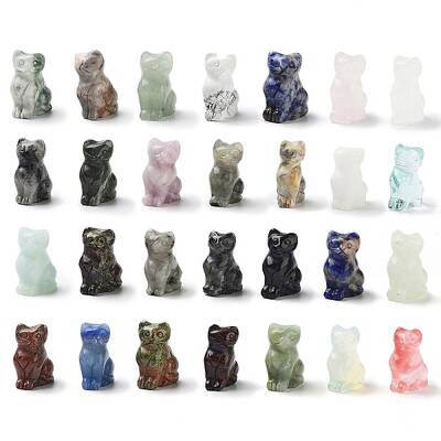 Natural & Synthetic Gemstone Carved Figurines