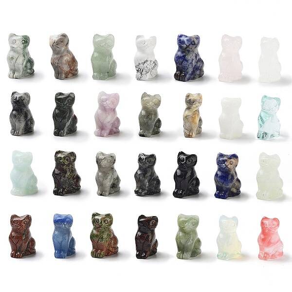 Natural & Synthetic Gemstone Carved Figurines