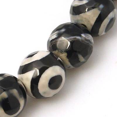 Tibetan Style 3-Eye dZi Beads