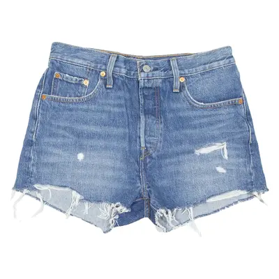 LEVI'S 501 BIG E Womens Denim Shorts Blue S W28