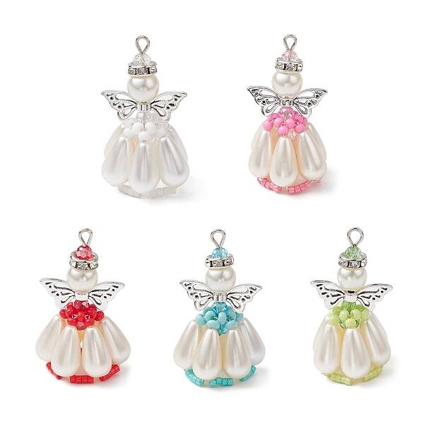 Pearlized Glass Pearl Beads  Pendants