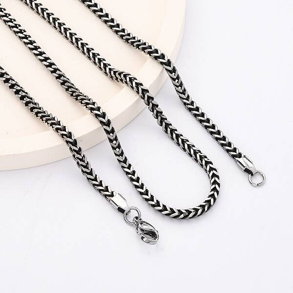 2.5MM 304 Stainless Steel Wheat Chain Necklaces