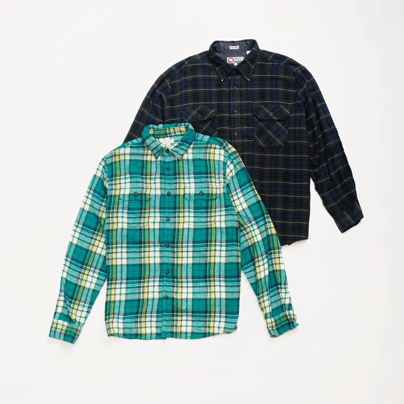 Preloved Flannel Shirts | Set of 2 | Size: XL