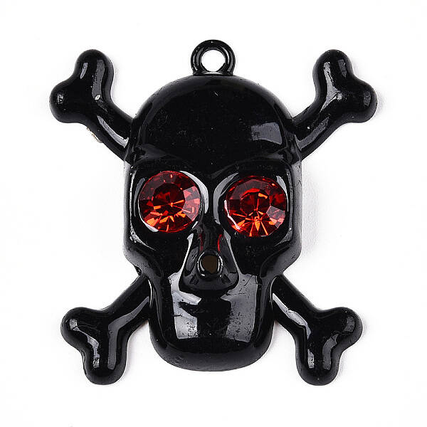Baking Paint Alloy Rhinestone Pendants