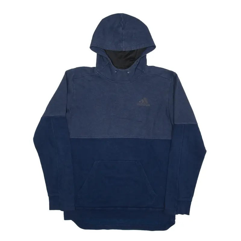 ADIDAS Hoodie Blue Pullover Mens M