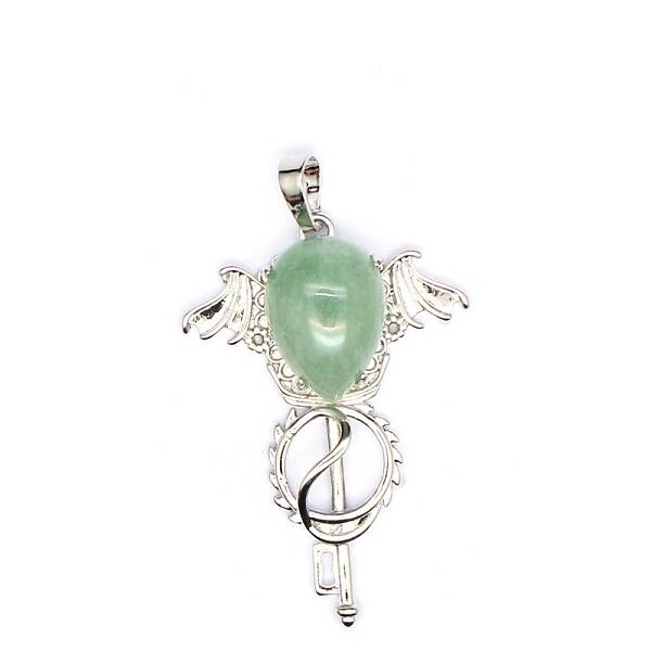 Natural Green Aventurine Teardrop Pendants