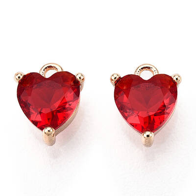 Valentine's Day Brass Charms