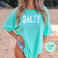 Salty Comfort Color Grunge Beach T-Shirt, Beach Salty TShirt, Grunge Shirt, Beach Tee Shirt, Beach Vacation Gift, Beach Gift,...